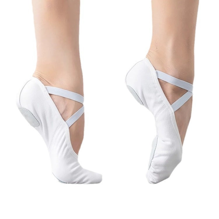 Wang Junjia Dance Shoes 088 White Dance Shoes Show Instep Wrap Foot Comfortable Stretch Cloth Soft Sole Practice Shoes Ballet Dance