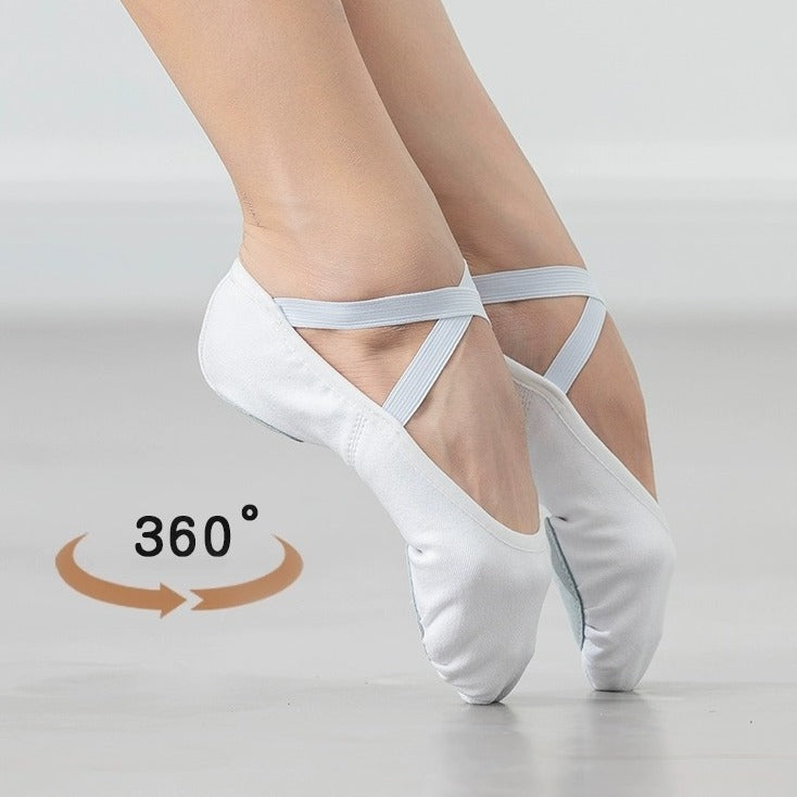 Wang Junjia Dance Shoes 088 White Dance Shoes Show Instep Wrap Foot Comfortable Stretch Cloth Soft Sole Practice Shoes Ballet Dance